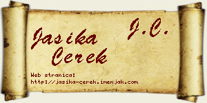 Jasika Čerek vizit kartica